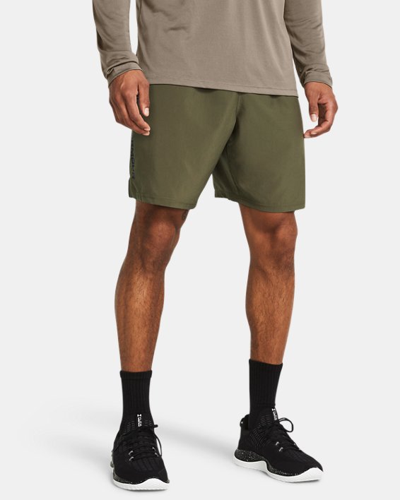 Men's UA Tech™ Woven Wordmark Shorts in Green image number 0